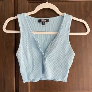 Hera Collection blue crop tank top